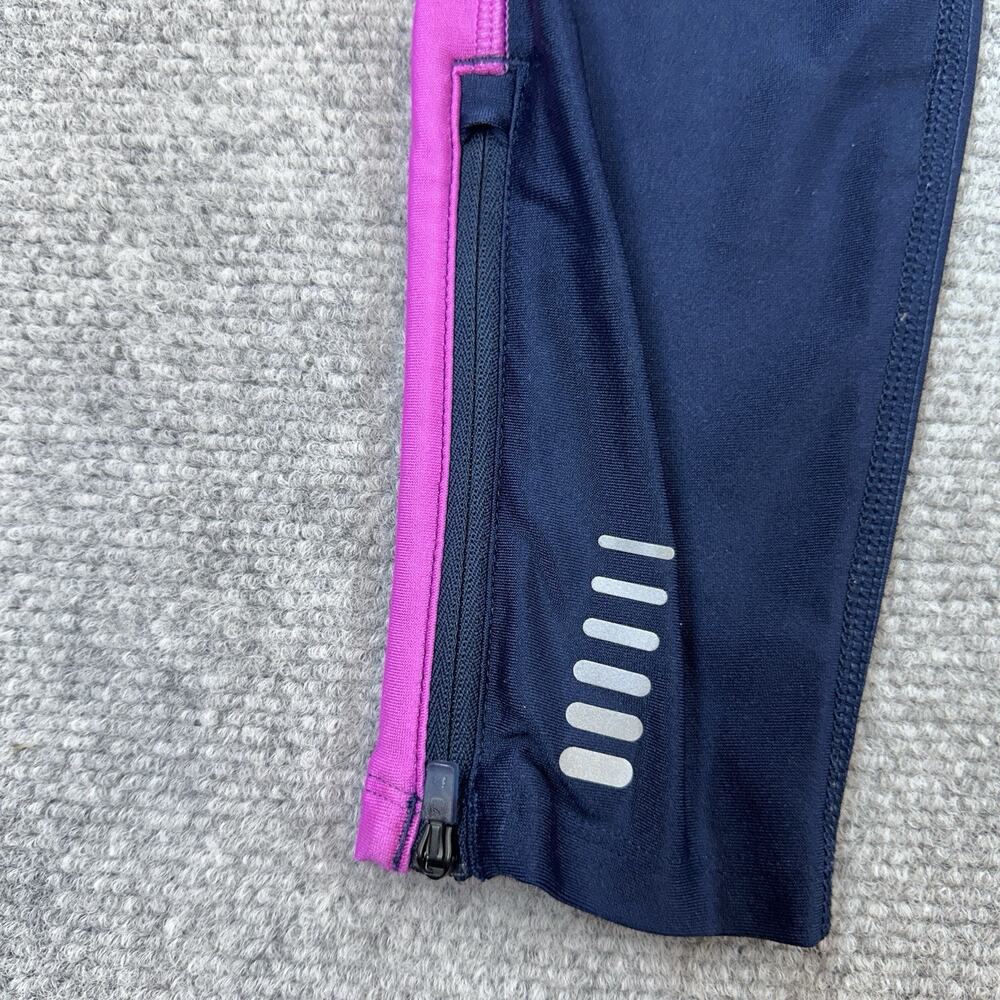Under Armour HeatGear Compression Leggings Womens M Navy Pink Athletic Running - Picture 9 of 9